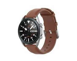 By Qubix - Geschikt voor Garmin bandje - Geschikt voor Garmin Venu 4 - 45mm - Classic leren bandje - Bruin - Smartwatch bandje 22mm