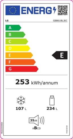 Lg GBB61BLJMN Koel/vries combinatie — thumbnail 2