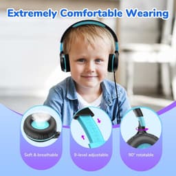 Koptelefoon kinderen met draad - Kinderkoptelefoon - Bedrade hoofdtelefoon - Veilig volume - School - Tablet - Laptop - Reizen - Muziek luisteren — thumbnail 3