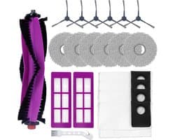 Accessoirekit voor Eureka J15 Pro Ultra Stofzuigerrobot: 1 Rollenborstel, 6 Zijborstels, 6 Vervangende Doeken, 4 Stofzakken, 2 Filters, 1 Reinigingsborstel