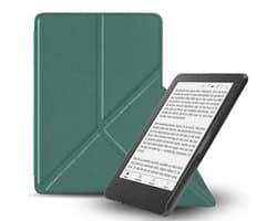 RENALUX - Hoesje Geschikt voor Kobo Clara BW E-Reader - Sleepcover Bookcase - Book Cover - Donkergroen