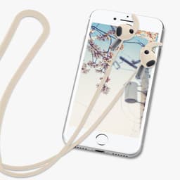 kwmobile Strap Compatible with Samsung Galaxy Buds 3 Pro - Silicone Cord Holder for Wireless Earphones - Beige — thumbnail 3