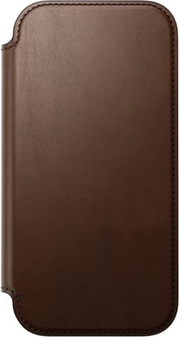 Nomad Modern Lederen Folio iPhone 17 – Gerecycled Aluminium Knoppen – Camera Bedieningsknop – Ecco Leder - Bruin — thumbnail 3
