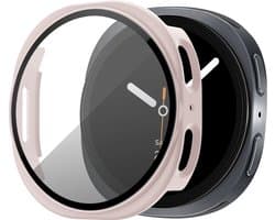 Bandz PC hard case hoesje met screenprotector - geschikt voor Samsung Galaxy Watch 8 - 40mm - beschermhoes van hard plastic - full cover (roze)