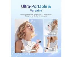 Draagbare 3-IN-1 Handventilator met Turbo Koeling, 4000mAh Oplaadbare Persoonlijke Ventilator met 5 Snelheden