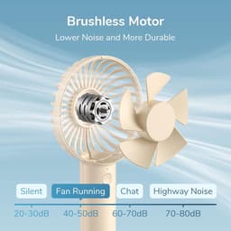 Draagbare handventilator met 3 snelheden - USB-oplaadbare persoonlijke ventilator voor binnen en buiten — thumbnail 1