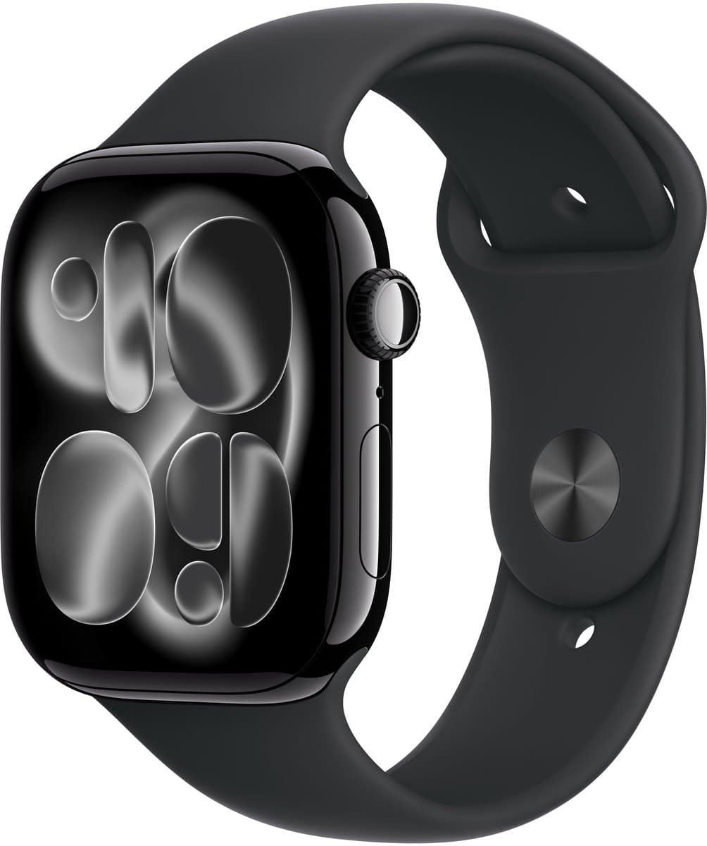 Apple Watch 11 - Wifi - 46mm - Jet Black Aluminium Case with Black Sport Band - S/M — afbeelding 1