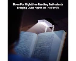 Oplaadbare Draagbare Clip-on LED Boekenverlichting voor Nachtelijk Lezen - 3 Kleuren en 5 Helderheidsinstellingen