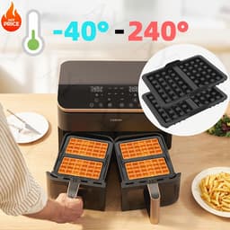 Geschikt voorCOSORI 8.5L, 10.4L / Ninja AF400EU / AF451EU / AF500EU air siliconen friteuse, bakplaat, wafelvorm — thumbnail 2