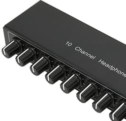 Hoofdtelefoonversterker met 10 Uitgangen en 3,5 mm Aux Ingang voor Studio en Podium — thumbnail 4