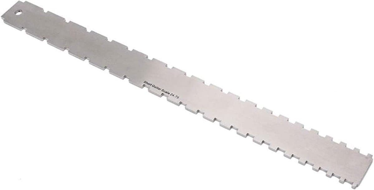 24.75 Inch Serrated Straight Edge Gauge - Guitar Neckline - Portable Stainless Steel Luthiers Tool - Guitar Neck Fingerboard en Frets voor Gitaren Neck Leveling en Precisie — afbeelding 1