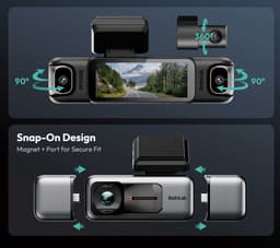 Botslab G980H 4CH 4K Wifi Gps 128gb 360 graden dashcam - 4-kanaals dashcam - 4K resolutie - Parkeermodus - App en Gps verbinding - Inclusief 128gb Micro SD kaart — thumbnail 4