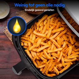 MEDION E40 XL heteluchtfriteuse (5,2 L, airfryer, 2 150 W, 9 automatische programma’s, bakfunctie, frituren zonder olie, touchbediening, LED-display), mat — thumbnail 2