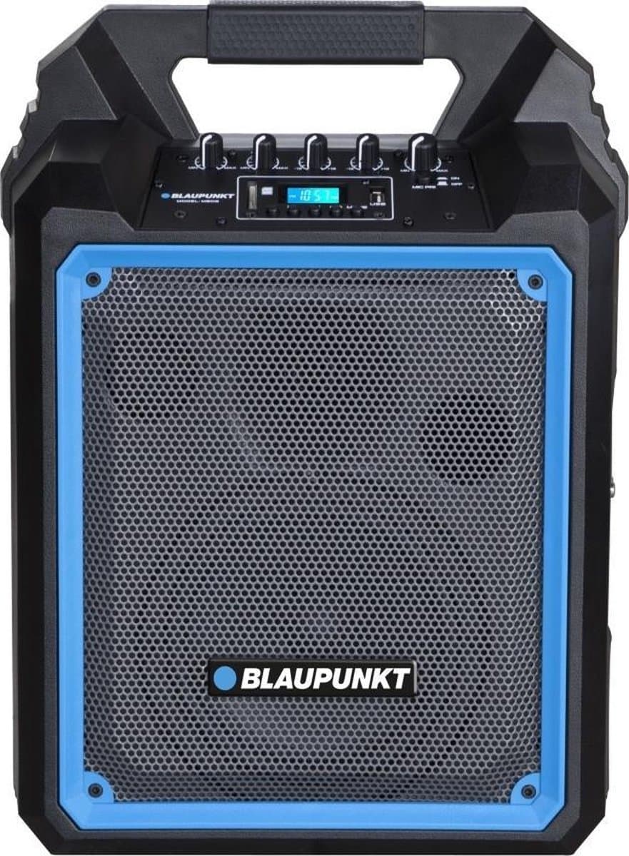 Blaupunkt MB06 - BT-luidspreker met karaoke-functie - draagbare luidspreker 500W - Zwart met blauw — afbeelding 1