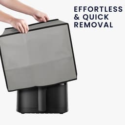 kwmobile heteluchtfriteuse beschermhoes geschikt voor Cosori Air Fryer 5.5L XXL - Kunststof hoes voor friteuse in lichtgrijs — thumbnail 8