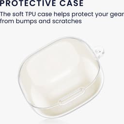 kwmobile Earphones Case for Anker soundcore P40i Case - Clear TPU Silicone Earbuds Cover - Transparent — thumbnail 5
