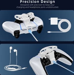 YONO Stuur geschikt voor Playstation PS5 Controller - Stuurwiel - Racestuur - Accessoires - Wit — thumbnail 5
