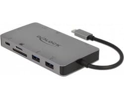 DeLOCK 87735 laptop dock & poortreplicator Bedraad USB 3.2 Gen 1 (3.1 Gen 1) Type-C Grijs