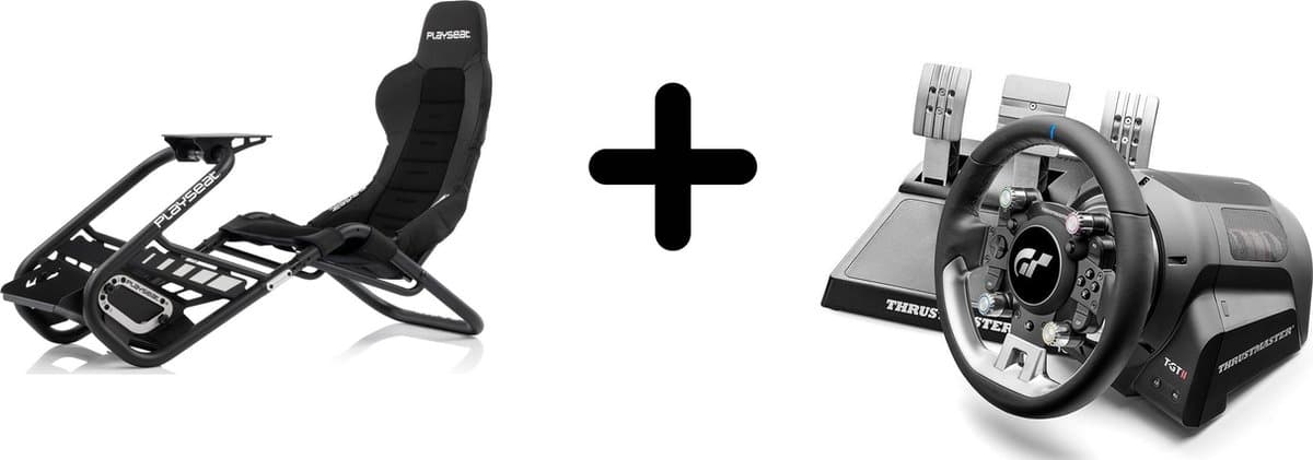 Thrustmaster T-GT II - Racestuur met 3 Pedalen + Playseat Trophy racestoel — afbeelding 1
