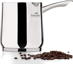 Rosmarino Pour&Cook Melkkannetje Opschuim - Koffiekan - Cezve - Melkkan - Melkopschuinkan - Barista Melkan - Turkse Koffiekan - Melkannetje RVS - 700ML — thumbnail 1