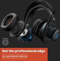 JBL Quantum 910 - Draadloze Over-ear Headset - 2.4GHz Lage Latency & Bluetooth - Noise Cancelling - 3D Audio met Headtracking - 39 uur - Zwart — thumbnail 3