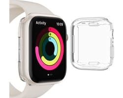 Hoesje + Screenprotector geschikt voor Apple Watch SE 44mm 2022 - 360 Volledige Bescherming