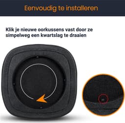 Oorkussens geschikt voor Marshall Major III & Marshall Major IV Zwart — thumbnail 4