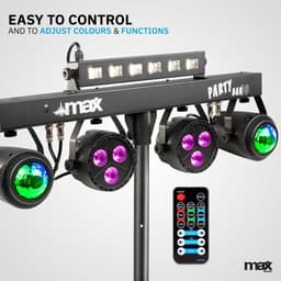 MAX PartyBar10 lichtset - 2x Jelly Moon, 2x PAR spot en Blacklight/Stroboscoop — thumbnail 2
