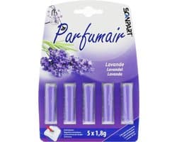 Parfumair geurstaafjes voor stofzuiger - Lavendel geur - Stofzuigerverfrisser - Geschikt voor stofzuigerzak - 5 stuks