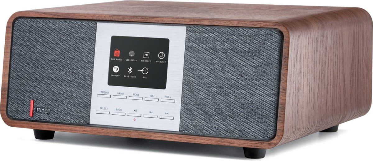 Pinell Supersound501-walnut stereo tafelradio met internet radio en DAB+ radio — afbeelding 1
