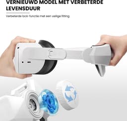 Elite Strap Geschikt voor Oculus /Meta Quest 2 - Verstelbaar - Hoofdkussen — thumbnail 2