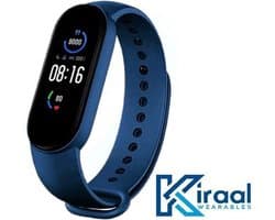 Kiraal Ultra - Stappenteller - Activity Tracker - Temperatuurmeter - Bloeddrukmeter - Hartslagmeter - Smartwatch - Horloge - Heren - Dames - Nederlandse Handleiding - Kobalt Blauw