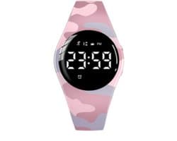 West Watches Model Jungle Rond Activity Tracker Stappenteller Kinderen - Smartband - Sporthorloge Kids - Camouflage roze