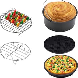 Bakset Airfryer - 12 Stuks - Keukengerei set - Airfryer accessoires - Hetelucht friteuse - Bakvorm - Pizzapan- Complete set — thumbnail 4