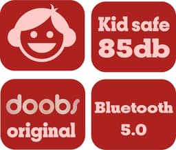 Kinder hoofdtelefoon DOBI by doobs - Draadloze koptelefoon Bluetooth met led kattenoortjes rood - KIDS - VOLUME BEGRENZING - 85DB — thumbnail 3