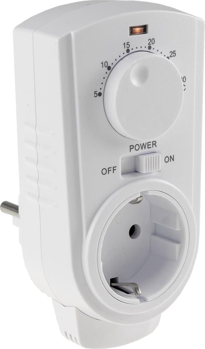 Stopcontact eenvoudige thermostaat met draaiknop plug-in — afbeelding 1