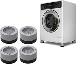 Boasty Wasmachine Verhoger 6CM - Antislip Wasmachine Voeten - Trillingsdempers Wasmachine - Geluidsdemper Wasmachine - Anti Vibratie Wasmachine - Anti Vibratie Pads - Wasdroger Verhoger - Koelkast Verhoger - kerstcadeau — thumbnail 1