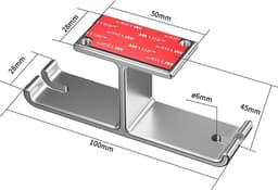 Dubbele Aluminium Universele Koptelefoonhouder - Gaming Headset Hanger - Kabelmanagement - Zilver — thumbnail 4