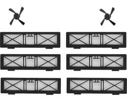 Vervangset – 6 ultra performance filters en 2 zijborstels – voor Neato Botvac 70e 75 80 85 D75 D85 D3 D3+ D5 D7