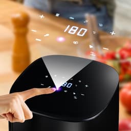 Zyrex® Mini airfryer - Airfryer - Airfryer klein - Zwart - ‎25cm x 30cm x 35cm — thumbnail 8
