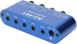 Stereo Sound Mixer - Audio Switcher - Volume Aanpassen - 4 In 1 Uit - Compact Ontwerp - Blauw — thumbnail 3
