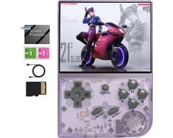 Anbernic RG35XX - Retro Gaming Console - 3.5 Inch IPS Scherm - Linux Systeem - 64GB Opslag - 640x480 Resolutie - 3000mAh Batterij - 30+ Emulators - Draagbare Handheld - Paars