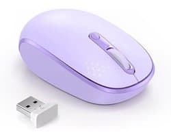 Sounix Draadloze Muis - 2.4G - Voor Laptop en Computer - DPI 1600 - Stil - Paars