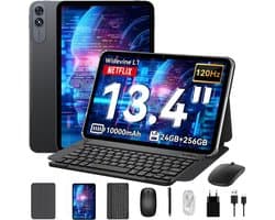 TABWEE T60 Pro - Tablet - 13.4 Inch FHD - 24GB RAM - 256GB ROM - Android 15 - Grijs