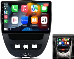 Junsun Draadloos Android auto & Carplay Autoradio - Geschikt voor Toyota Aygo/Citroën C1/Peugeot 107 - GPS-multimedianavigatie - Stuurwielbediening - Plug & Play — thumbnail 1