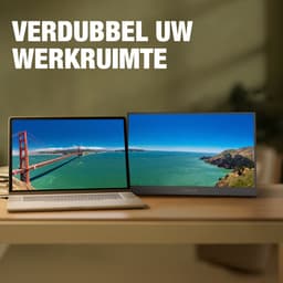 Logicom Nomad Display - Portable Monitor - Full HD - 15,6" - IPS scherm - Draagbare monitor - USB-C & Mini HDMI - Kickstand - zwart — thumbnail 7