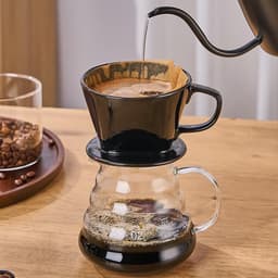 Handmatige Giet Over Koffiezetapparaat - Porselein Brouwmachine voor 2-4 Kopjes — thumbnail 4