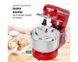 DYNA® Mixer met mengkom - Mixer - Mixer met mengkom keukenmachine - Rood - ‎39x 24x 31cm; 6.3 kg