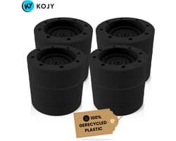 KOJY Wasmachine dempers - Verhoger - Stapelbaar - Zwart - voor wasmachine en wasdroger - 8 Stuks