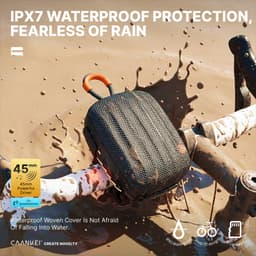 Draagbare Mini Bluetooth Speaker - Stuurbevestiging - Waterdicht IPX7 - Draadloze Speaker met TF-kaart, LED verlichting en Microfoon – Bluetooth 5.3 – 1800 mAh batterij – Compacte Portable Speaker voor Fiets — thumbnail 3